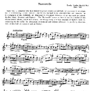 小提琴谱 | Barcarolle 船歌 斯波尔作曲版 斯波尔SPOHR