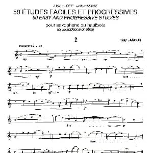 萨克斯谱 | Guy Lacour 50 首萨克斯练习曲之二 Guy Lacour