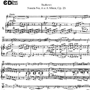 小提琴谱 | Violin Sonata No.4 in A Minor Op.23 小提琴 钢琴伴奏