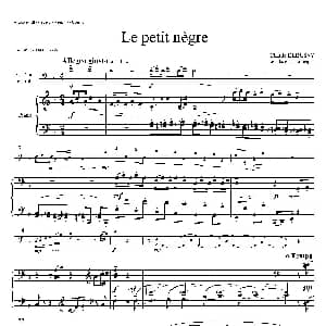 萨克斯谱 | 小黑人 上低音萨克斯 钢琴伴奏 德彪西