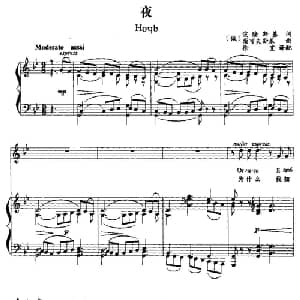 夜 俄罗斯 _外国歌谱_词曲: 俄 波隆斯基 俄 柴可夫斯基