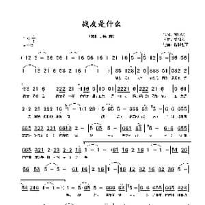 战友是什么_歌谱投稿_词曲:石顺义 胡旭东