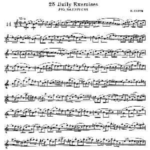 萨克斯谱 | 25 Daily Exercises 之14 H klose