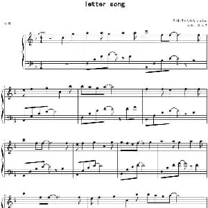 letter song 钢琴谱 doriko作曲编曲 我叫LT