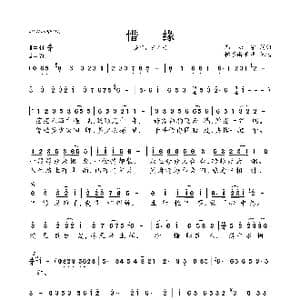 ​惜缘_歌曲简谱_词曲:郭松宇 郭松宇