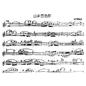 二胡谱 | 山乡景色新 单簧管 马熙福