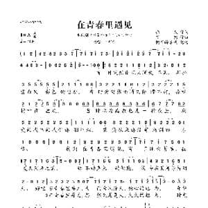 在青春里遇见_歌曲简谱_词曲:张赢 罗锟