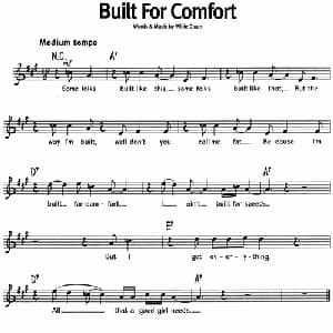 蓝调音乐:Built For Comfort_外国歌谱
