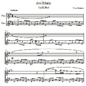 长笛曲谱 | Vve Maria 万福玛丽亚 舒伯特