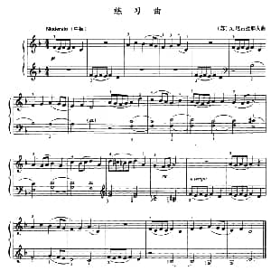 练习曲 钢琴谱 苏 A 尼古拉耶夫