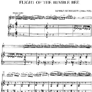 小提琴谱 | FLIGHT OF THE BUMBLE BEE 野蜂飞舞 小提琴 钢琴伴奏 科萨科夫