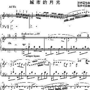 城市的月光_歌谱投稿_词曲: 沈建国改编