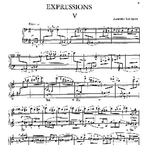 Expressions 钢琴谱 亚历山大 齐尔品 Alexander Tcherepnin