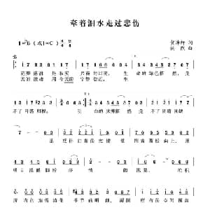 牵着泪水走过悲伤_通俗唱法乐谱_词曲:贺沛轩 洪凯