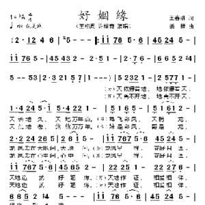 好姻缘_歌谱投稿_词曲:王春明 姜振