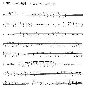 I Feel Lucky 架子鼓谱