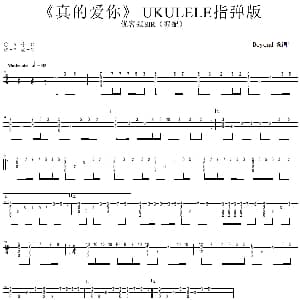 真的爱你 吉他谱 Beyond 优客张sir