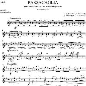 Passacaglia 帕萨卡利亚_歌谱投稿_词曲: 亨德尔 哈尔沃森