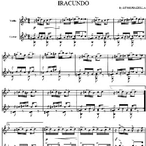 小提琴谱 | IRACUNDO 愤怒 小提琴 吉他 皮亚佐拉