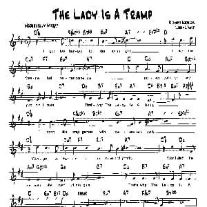 THE LADY IS A TRAMP 降B爵士乐谱