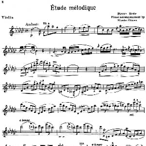 小提琴谱 | Etude melodique Pierre Rode曲 Mischa Elman改编