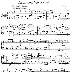 Aria con Variazioni 之18 钢琴谱 J.S.Bach