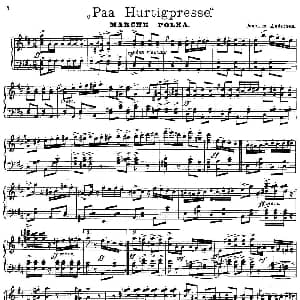 Paa Hurtigpresse 钢琴谱 丹麦 安德森