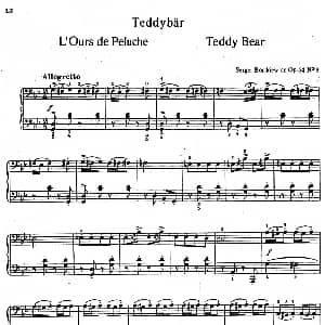 9首简易小品 玩偶 钢琴谱 谢尔盖 艾德华多维奇 波特凯维茨