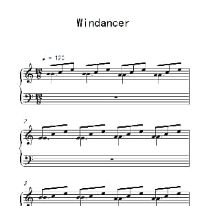 Windancer 钢琴谱
