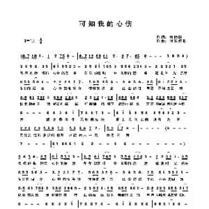 可知我的心伤_歌曲简谱_词曲:关丽群 快乐好歌