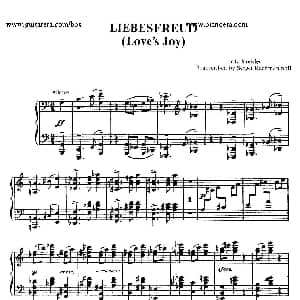 Liebesfreud 钢琴谱 弗里兹•克莱斯勒 Fritz Kreisler 曲 拉赫玛尼诺夫改编