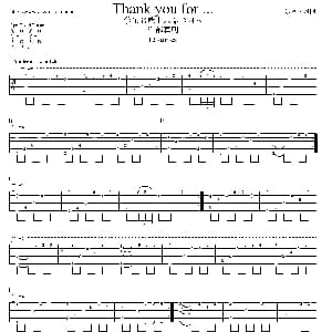 Thank you for 吉他谱