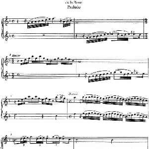 长笛曲谱 | 德.拉. 巴菏长笛二重奏 Prelude de la Barre 德.拉. 巴菏