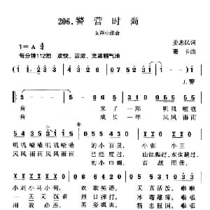 警营时尚_合唱歌谱_词曲:姜忠民 珊卡