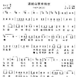 请到山寨来做客_歌曲简谱_词曲:王贵 王贵