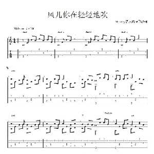 风儿你在轻轻地吹_歌曲简谱_词曲:罗大佑 罗大佑