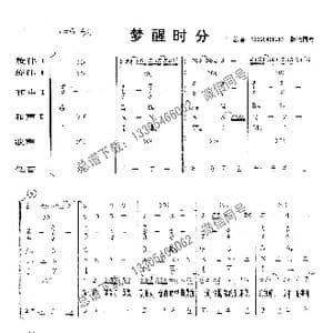 梦醒时分_歌曲简谱