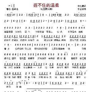 握不住的温柔_歌曲简谱_词曲:申光惠 李智英