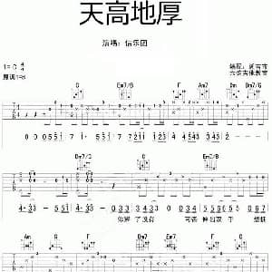 天高地厚 吉他谱 信乐团