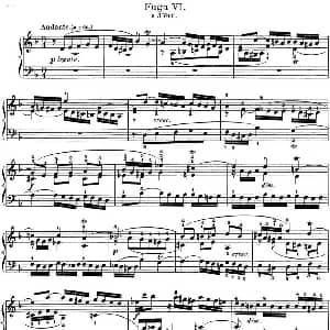 巴赫 平均律钢琴曲集 第一卷 之赋格曲 钢琴谱 巴赫