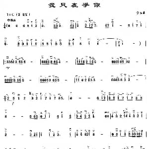 二胡谱 | 我只在乎你