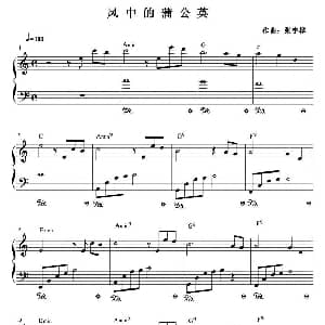 风中的蒲公英 钢琴谱 张宇桦