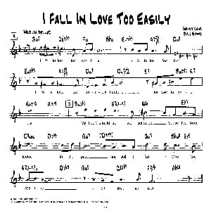 I FALL IN LOVE TOO EASILY 降B爵士乐谱