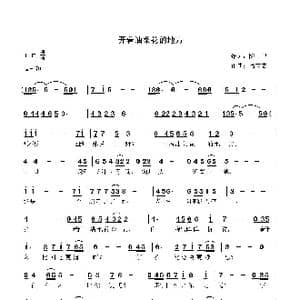 开着油菜花的地方_歌曲简谱_词曲:陈卫 高立志