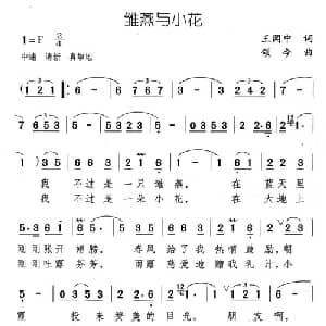 雏燕与小花_美声唱法乐谱_词曲:王闻中 颂今