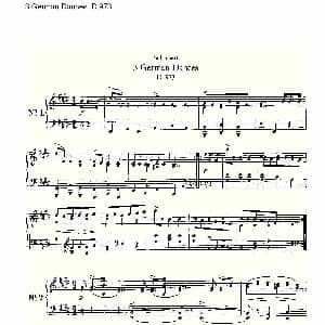 3 German Dances D.973 钢琴谱