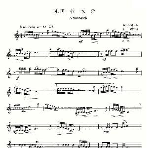萨克斯谱 | 22首中国民歌乐谱之14 阿拉木汗
