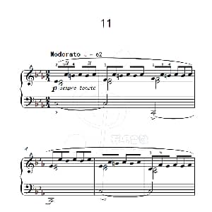 练习曲 11 钢琴谱