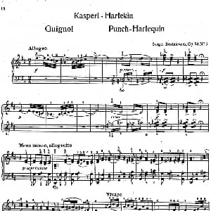 9首简易小品 玩偶 钢琴谱 谢尔盖 艾德华多维奇 波特凯维茨