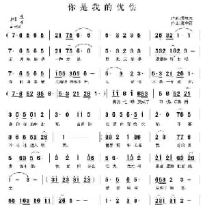 你是我的忧伤_通俗唱法乐谱_词曲:孟祥忠 张孝济